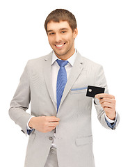 Image showing businessman with credit card