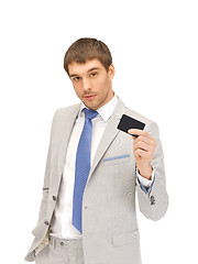 Image showing businessman with credit card