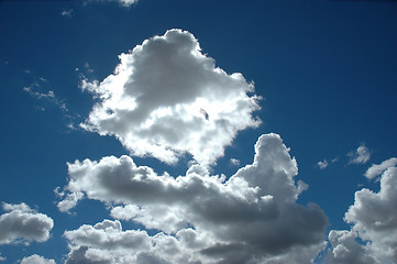 Image showing Sunlit clouds
