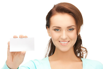 Image showing woman with business card