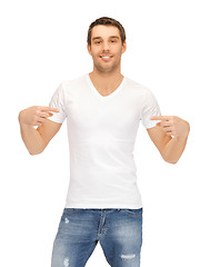 Image showing handsome man in white shirt