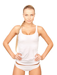 Image showing beautiful woman in cotton undrewear