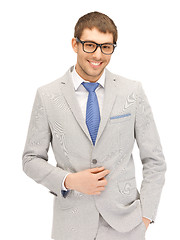 Image showing happy businessman in spectacles
