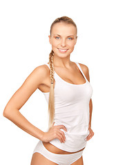 Image showing beautiful woman in cotton undrewear