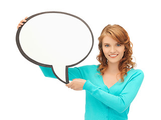 Image showing teenage girl with blank text bubble