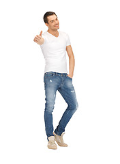 Image showing handsome man with thumbs up
