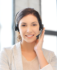 Image showing friendly female helpline operator