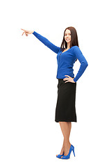 Image showing businesswoman pointing her finger