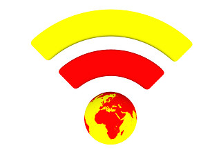 Image showing Bright WiFi symbol