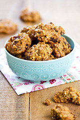 Image showing Oatmeal and raisin cookies