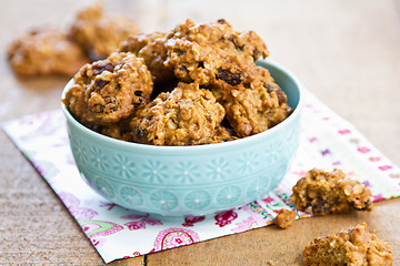 Image showing Oatmeal and raisin cookies