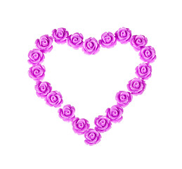 Image showing Plastic roses in heart shape