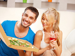 Image showing romantic couple having dinner