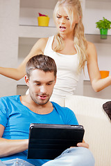 Image showing couple with tablet PC