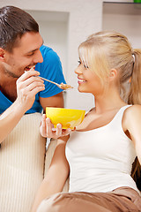 Image showing happy couple at home