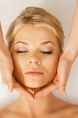 Image showing beautiful woman in massage salon