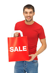 Image showing man with shopping bags