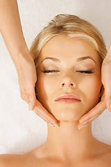 Image showing beautiful woman in massage salon