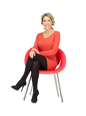 Image showing businesswoman sitting in chair