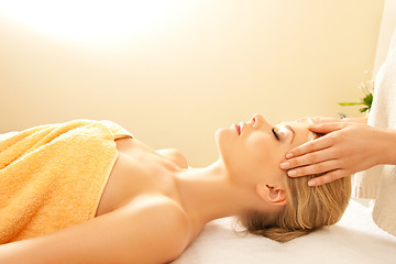 Image showing beautiful woman in massage salon