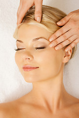 Image showing beautiful woman in massage salon