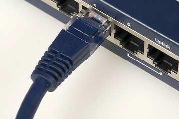 Image showing Ethernet Cable & Router