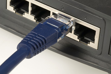 Image showing Ethernet Cable & Router