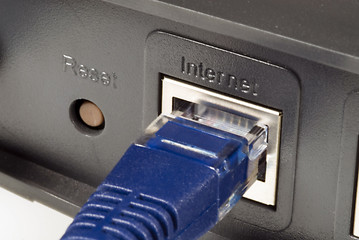 Image showing Ethernet Cable & Router