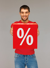 Image showing man with percent sign