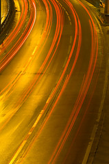 Image showing Highway traffic at night