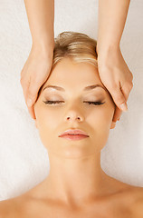 Image showing beautiful woman in massage salon