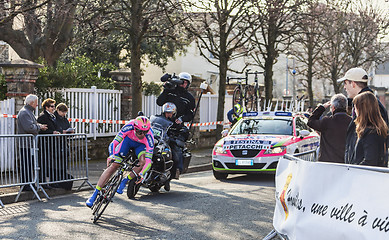 Image showing The Cyclist Petacchi Alessandro- Paris Nice 2013 Prologue in Hou