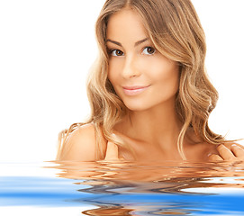 Image showing beautiful woman in water