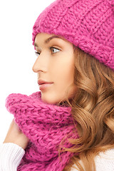 Image showing beautiful woman in winter hat