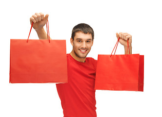 Image showing man with shopping bags