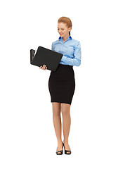 Image showing happy woman with folder