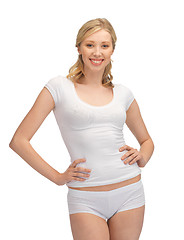 Image showing beautiful woman in cotton undrewear