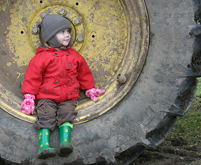 Image showing child on wheel