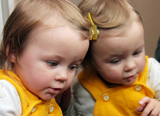 Image showing child behind mirror