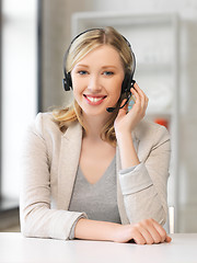 Image showing friendly female helpline operator