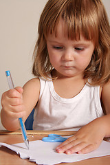 Image showing child writing