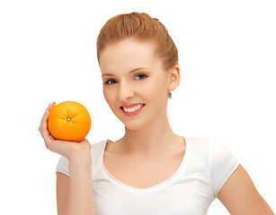 Image showing teenage girl with orange