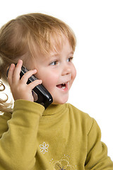 Image showing child with mobile phone