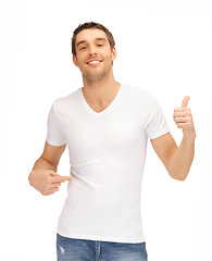 Image showing handsome man in white shirt