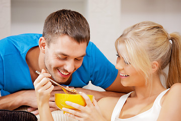 Image showing happy couple at home