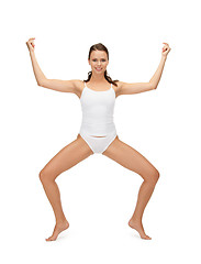 Image showing sporty woman in cotton undrewear