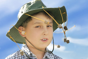 Image showing Boy in cork hat