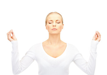 Image showing beautiful woman in meditation