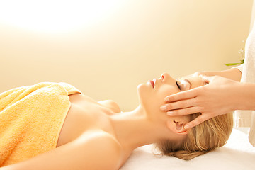 Image showing beautiful woman in massage salon