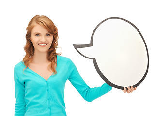 Image showing teenage girl with blank text bubble